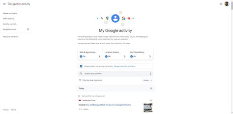 History Google My Activity