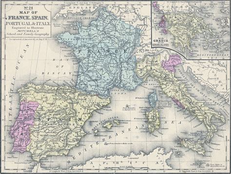 A Map of Spain and France