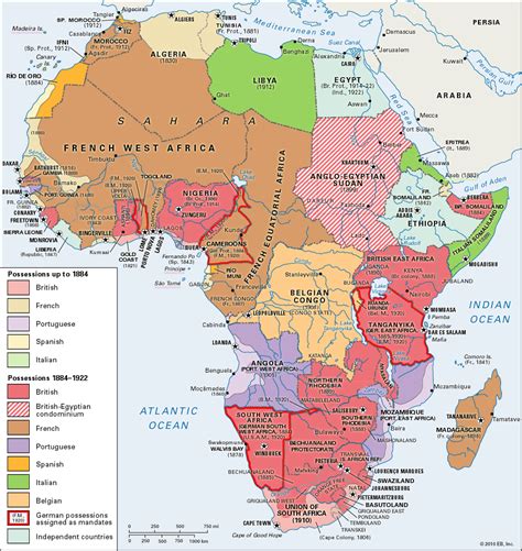African continent on world map