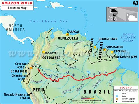 MAP Amazon River In The World Map