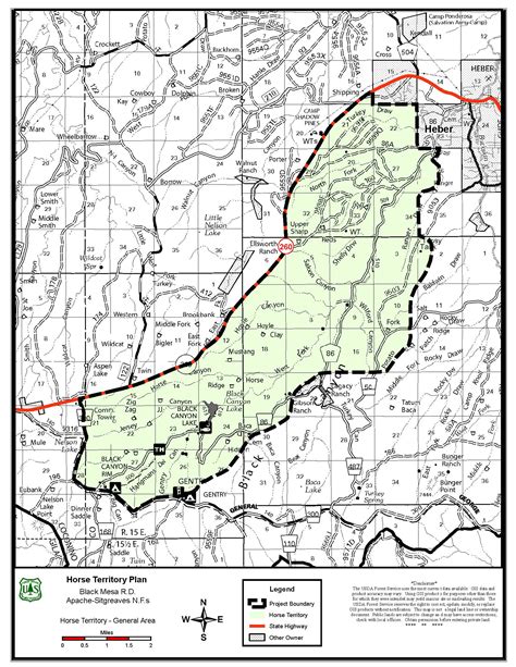 Map of Apache Sitgreaves National Forest