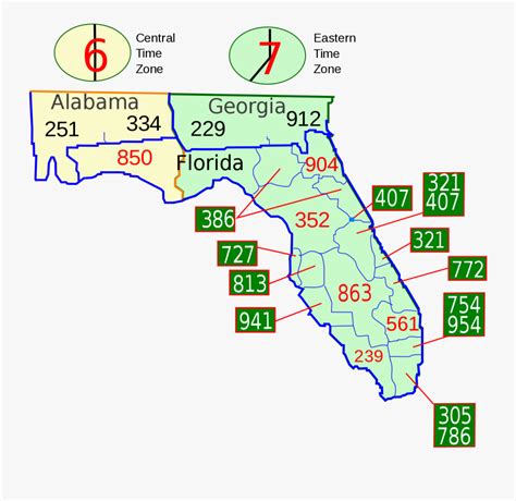 History of MAP Area Codes For Florida Map Image