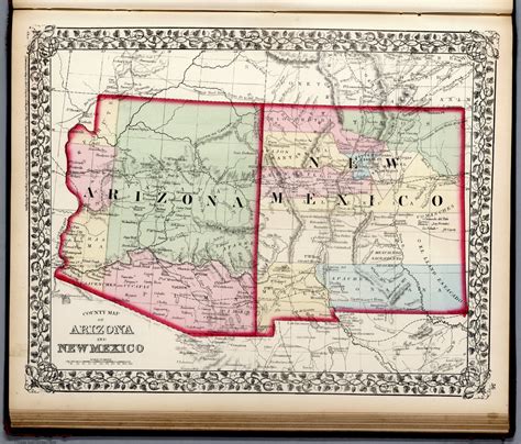 Arizona and New Mexico Map
