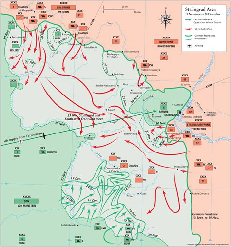 A map of the Battle of Stalingrad