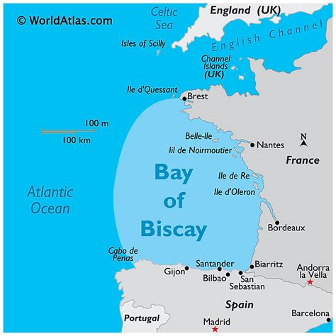Map of Bay of Biscay