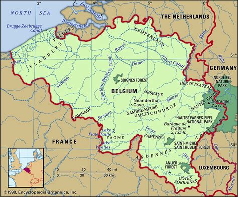 MAP Belgium in the World Map