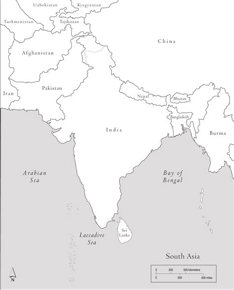 Map of Southern Asia