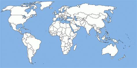 MAP Blank Map Of The World