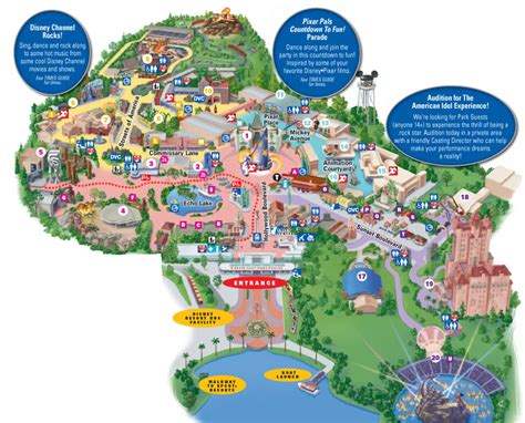 Map of Disney World Hollywood Studios