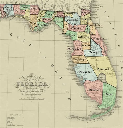 Florida Map By County And City