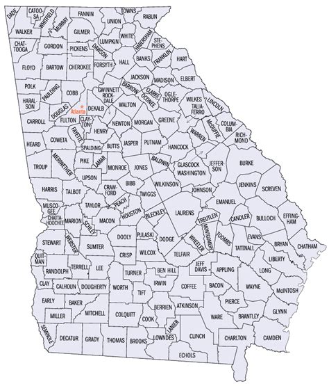 History of MAP Ga County And City Map