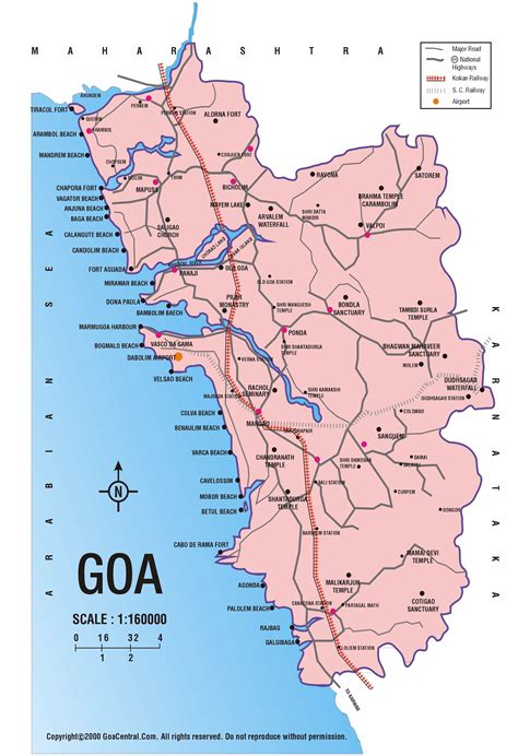 Map Goa On Map Of India