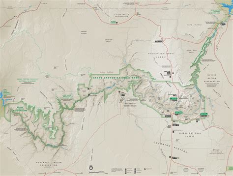 Map of Grand Canyon