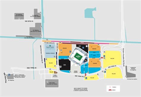 MAP Hard Rock Stadium Parking Map