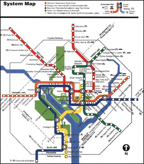 High Resolution DC Metro Map