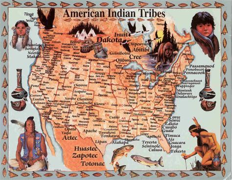 Map of Indian Tribes In North America