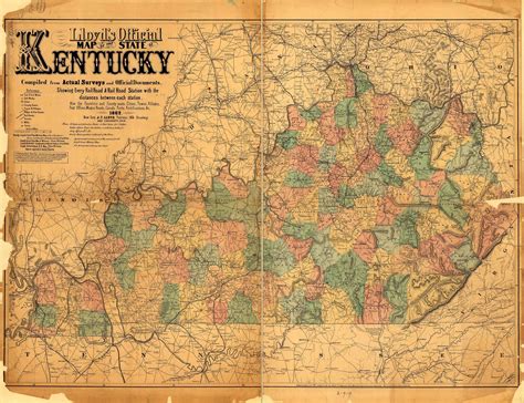 A map of Kentucky in the US