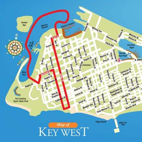 MAP Key West Map Of Hotels