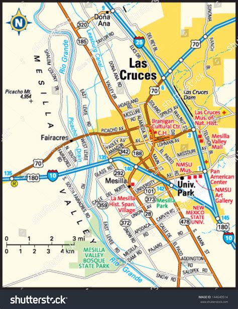 Map of La Cruces, New Mexico