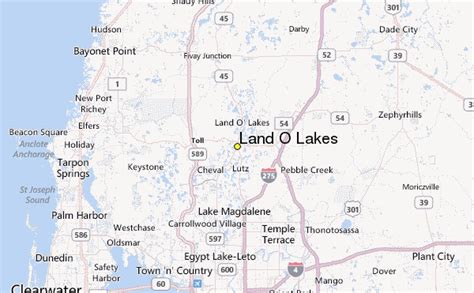 MAP Land O Lakes Fl Map