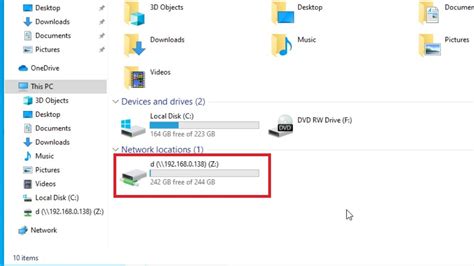 History of MAP Map A Network Drive Windows 10