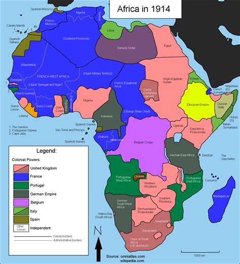 MAP Map Of Africa In 1914