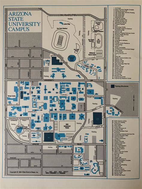 Map of ASU Campus Tempe