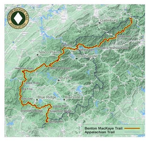Map of Benton Mackaye Trail