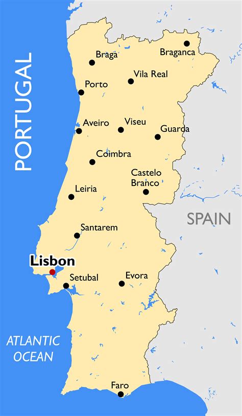 MAP Map Of Cities In Portugal