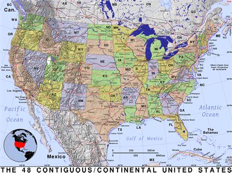 Historical Map of Continental United States
