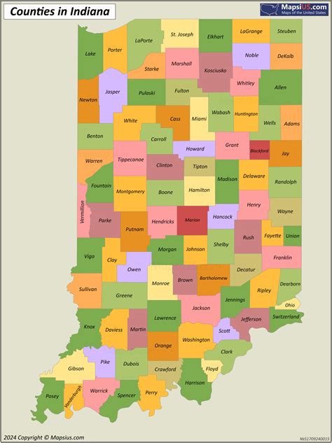 Indiana county map