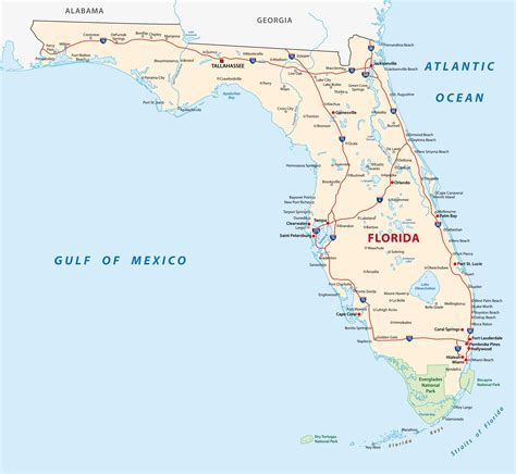Map of East Coast of Florida