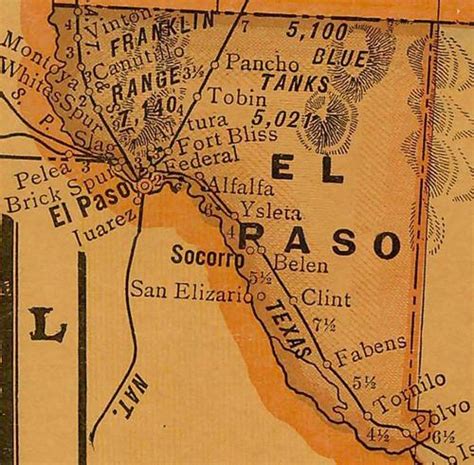 Map of El Paso Texas