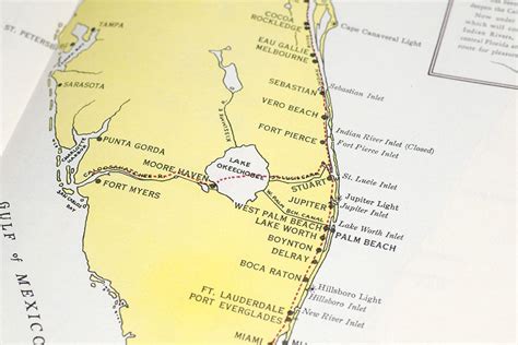 Map of Florida Intracoastal Waterway