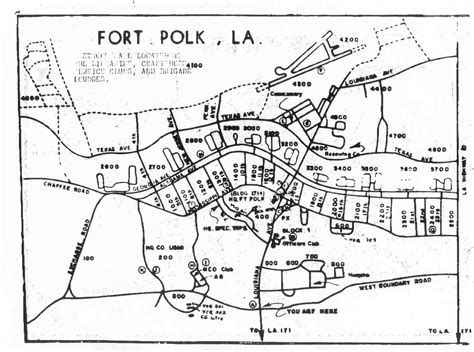 Map of Fort Polk Louisiana