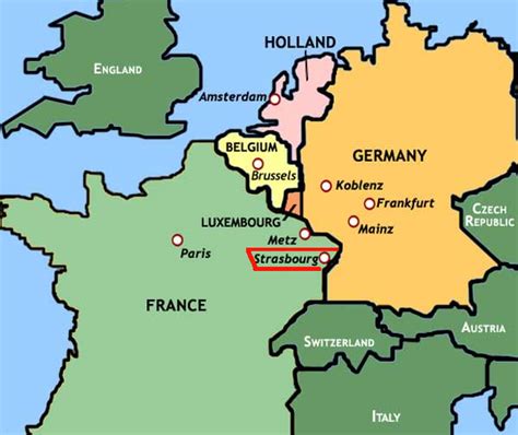 Map of Germany and France