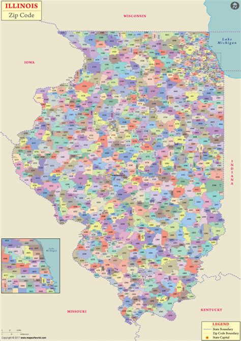 History of MAP Map Of Illinois By Zip Code