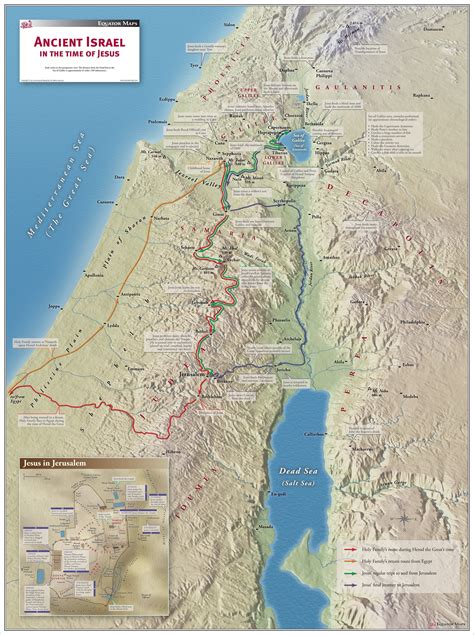MAP Map Of Israel In Jesus Time