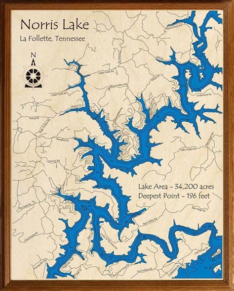 Map of Lake Norris Tennessee