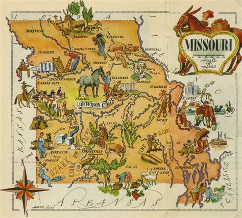 Map of Lakes in Missouri