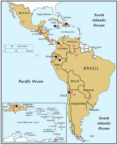 Map of Latin American Countries