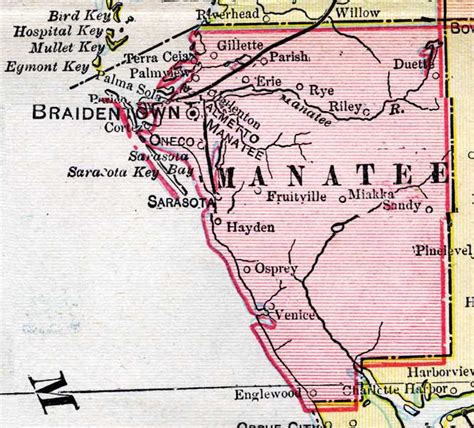 Map of Manatee County Florida