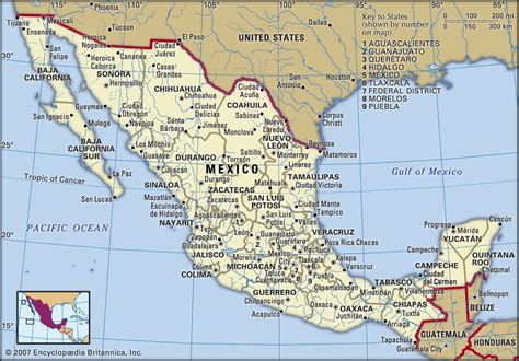 Map Of Mexico With Cities