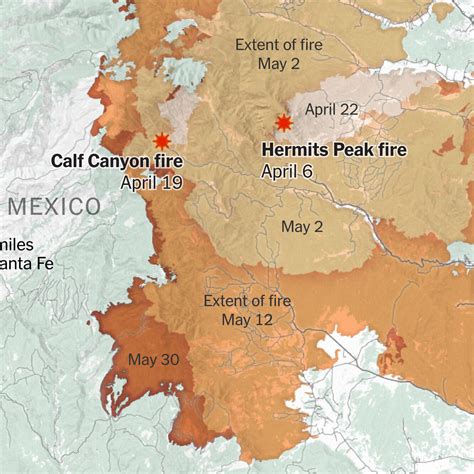 Map of New Mexico Fires