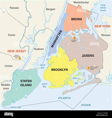 Map of New York City 5 Boroughs