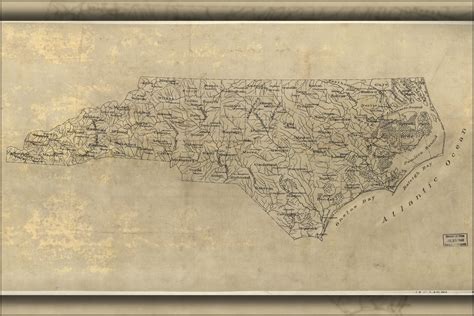 Historical MAP of North Carolina Printable