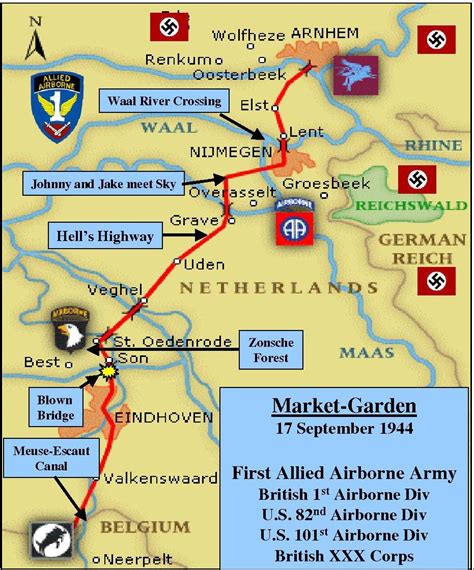 MAP Map Of Operation Market Garden