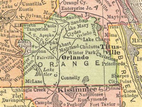 Map of Orange County Florida