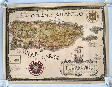 Map of Puerto Rico and US