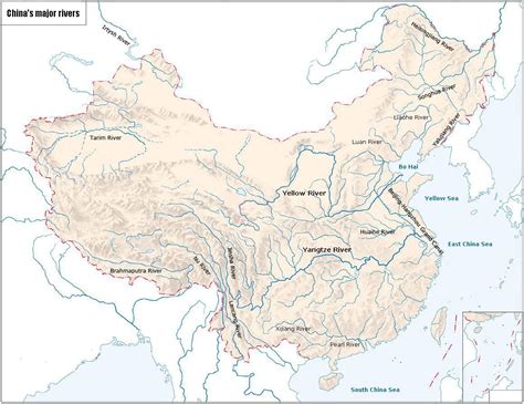 History of MAP Map Of Rivers In China